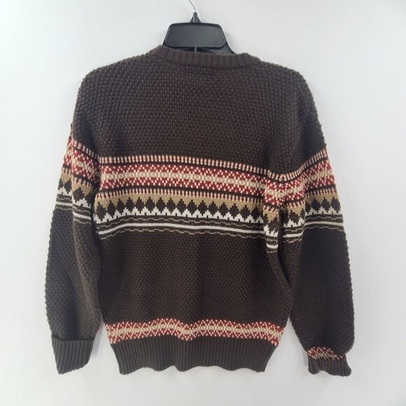 Vintage Springfoot Sweater Knit Acrylic Pullover  Crewneck Brown Men's Size M - Picture 6 of 9